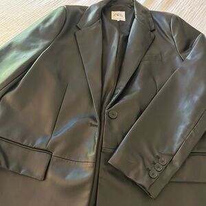 Zara Ebony Faux Leather Jacket